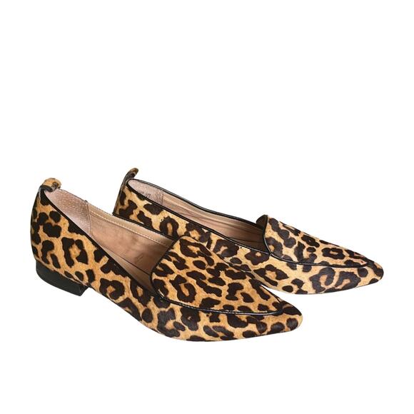 Franco Sarto Shoes - Franco Sarto 7.5 Studio leopard print calf hair pointed toe loafers flats Y2K